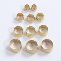 Brass Sleeve For 3/4/5/6/8/10/12/14/15/16/18/20mm O/D Tube Air Compression Pneumatic Fitting Sleeve Ferrule Ring (Brass,4mm 50pcs) žalvaris