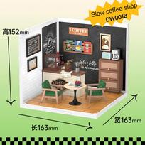 3D Puzzle Miniature House Coffee Shop Bookstore Convenience Store Assembly Toys with Lights Collection Decoration Christmas Gift