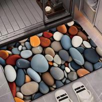 Colorful Pebble Diatom Mud Absorbent Bathroom and Shower Mat CDN 30x40cm