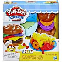 Play-Doh Ciastolina Zestaw Burger I Frytki 8 Tub, Akcesoria