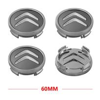 4Pcs Wheel Centre Hub Caps Black Car Hubcap Cover Auto Badge Accessories For Citroen C1 C3 C4 DS3  VTS C-ELYSEE Aircross Picasso pilka
