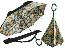 Parasol Odwrotnie Otwierany William Morris Kwiaty Carmani Automatyczny