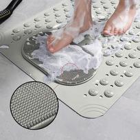Bathroom Anti Slip Mat with Suction Cups Non Slip Shower Floor Mat for Safety and Comfort in Bathing Areas Durable and Flexible Design One Size chaki