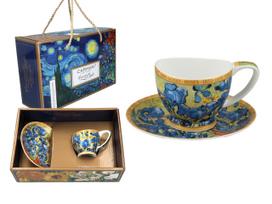 Filiżanka Do Espresso Ze Spodkiem Van Gogh Irysy Kwiaty Carmani