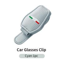 Car Sunglasses Holder Magnetic Leather Clip Sun Visor Glasses For Abarth 500 595 695 124 Spider Panda 5CC TC