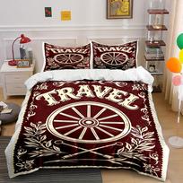 Wagon wheel and foliage. Bedding sets Duvet cover sets Duvet covers Pillowcases(1 * Duvet Cover 2 * Pillowcases, without duvet insert) 135x200cm