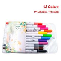 Dual Tip Brush Pen Fine Line Colored Marker Pens Washable Water-soluble Watercolor Pens for Drawing Painting Art Supplies