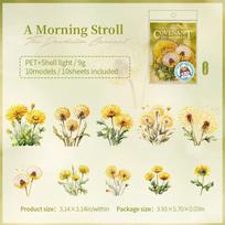 10 pcs Dandelion stickers DIY Scrapbooking Planner Collage Diary Supplies Aesthetics Sticker Stationery