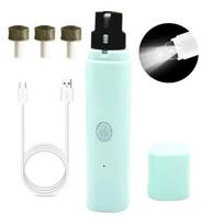 Electric Dog Nail Grinder, Quiet & Safe Pet Nail Clipper Trimmer for Cats Small Animals, USB Rechargeable Paws Grooming Tool mėlyna