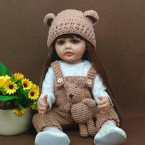 55 CM 22 colių Reborn Dolls Realistiškos pilno silikono Baby Bebe Vinilo naujagimio mergaitės lėlės princesės mažylio žaislas 55cm