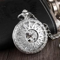 Classic Carved Roman Hollow Fully Automatic Mechanical Pocket Watch Flip Cover Retro Men's and Women's Antique Gift Watch