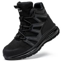 Men's Work Safety Shoes Anti-smashing Steel Toe Cap Working Boots Construction Indestructible Work Soft-Soled Sneakers Men Shoes 39 juoda
