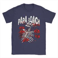 Vyriški Papa Roach marškinėliai Medvilniniai drabužiai Vintažiniai trumparankoviai apvalios kaklavietės marškinėliai Dovanojimo idėja Marškinėliai XXXXL juoda