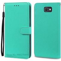 J7 Prime Case For Samsung J7 Prime Case Leather Wallet Flip Cover For Coque Samsung Galaxy J7 Prime Case SM-G610F Cover Fundas J7 Prime (G610F) dangaus mėlyna spalva