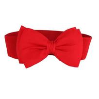 Summer Elegant Sweet Big Bow Waistband Elastic Wide Dress Stretch New Designer Belts for Women Vintage Girls Cinch Belt 1PC