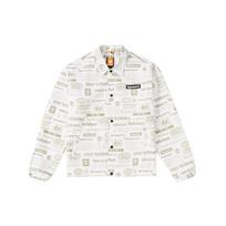 Timberland Letter Pattern Full Print Windbreaker Jacket Men Jacket White A6B6X-CM9 L