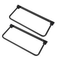 2 Set Foldable RV Shoe Rack Aluminium Alloy Space Saving Wall Mounted Shoe Organizer Shelf for Hotel Living Room Black juoda