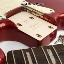 Muspor 3pcs Guitar Neck Shims Portable Bass Neck Plate Tool Solid Maple Wood Guitar Neck Shim Protection 0.25 0.5 1