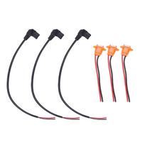 3PCS Curved Power Connector Cables 3PCS Charging Port with Water Proof Cover for Electric Scooter Tricycle