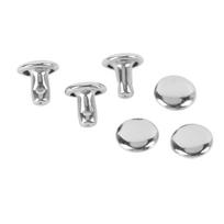 500 rinkinių dvigubo dangtelio kniedės 6x6mm nerūdijančio plieno kniedės-studs odos amatai, drabužiai white