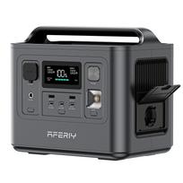 AFERIY 800W Nešiojama elektrinė, 512Wh LiFePO4 baterija, 8 išėjimai, 3500 ciklų iki 85%+ talpos, greitas įkrovimas pilka