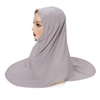 Malaizija Galvos apdangalai Kepurės Turbanas Ramadanui Mados Moterims Musulmonų Momentinis Hidžabas Vienos Dalies Skaros Galvos Juosta Chmar Skara Femme gray