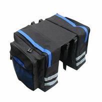 MTB Bicycle Carrier Bag Rear Rack Bike Trunk Bag Luggage Pannier Back Seat Double Side Cycling Bycicle Bag Durable Travel mėlyna