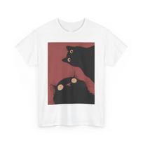 Funny Black Cat TShirt Cute Cat Meme Cat ShortSleeve Minimalist Graphic Tee Womens Casual Daily Oversized Top Basic Versatile S