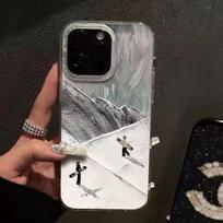 Creative Mountain Ski Motif Phone Case For iPhone 17 16 15 14 Pro Max 13 12 11 XS XR X 7 8 Plus 16E Air Shockproof Bumper Cover iPhone 13 Pro