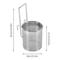 Hot pot Mesh Net Basket, Stainless Steel Mesh Basket, Hanging Noodle Strainer with Handle for Straining, Draining 3.15 * 6.49 in sidabras