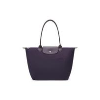 Longchamp Logotipas Spaudžiamas Užtrauktukas Vienspalvis Audinys Koldūno Formos Rankinė Moteriškos Rankinės Violetinė 1899919645 Basic Set (Bag)