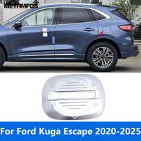 For Ford Kuga Escape - 2024 2025 Chrome Fuel Tank Cap Gas Oil Filler Cover Trim Sticker Exterior Accessories Car Styling