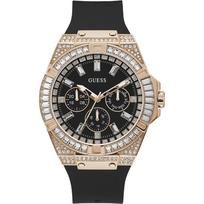 GUESS Zeus Black Stainless steel Silicone Male Quartz GW0208G4 juoda