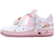Nike Air Force 1 Skateboard Shoes GS White Pink CT3839-107(Team130-VAM) 36