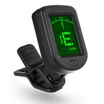 Guitar Tuner For All Instruments Clip on Electronic Tuner for Guitar Bass Ukulele Violin Mandolin Banjo juoda
