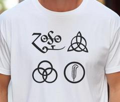 Led Zeppelin Simboliai Marškinėliai Roko Grupė Premium Vintage Juodi Comfort Colors Marškinėliai XL