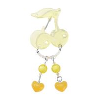 Acrylic Cherry Shape Carabiner Hook Clips Card Holder Keychain Portable Outdoor Keyring Hook Backpack Pendant Gifts