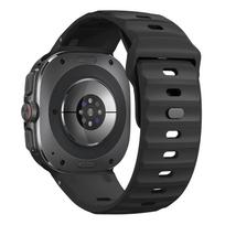 Sport Silicone Band For Samsung Galaxy Watch Ultra Strap 47mm Accessories metal belt Bracelet correa Galaxy Watch 7 Ultra 47 mm Galaxy Watch Ultra juoda