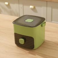 1pcs Ice Box Frozen Ice Hockey Tool Grinding Tool Ice Bucket Large Capacity Ice Storage Household Press Ice Tray Ice Cube Mold (green,16x14.5x15cm) žalia