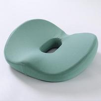 Memory Foam Seat Cushion Hemorrhoid Tailbone Pain Relief Office Chair Pad Breathable Hollow Design Butt Pillow 38.5x43.5x11.5cm žalia