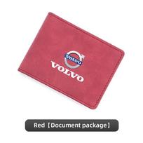 Volvo Car Driver's License Card Holder Suede Card Storage Bag For V60 V40 XC90 S60 C30 XC60 V50 V70 S90 Olestar AWD XC40 S80 V90