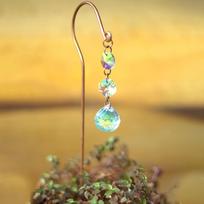 Reflective Crystal Garden Stake Exquisite Hanging Crystal Suncatcher Bonsai Creative Handmade Flower Pot Stake Courtyard