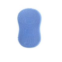 Mini Facial Cleansing Brush Silicone Deep Cleaning Face Scrubber Multi-functional Soft Blackhead Acne Cleansing Pad mėlyna