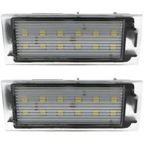 LED License Plate Lights Set (2pcs) for Renault/Dacia/Nissan/Opel/Fiat/Mercedes – CANBUS, Plug&Play, OE 265108474R, 8200480127