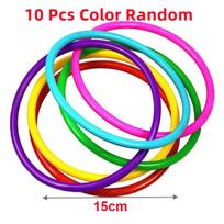 10pcs plastic throwing ring target throwing set circle carnival game children's intellectual development education exercise toys