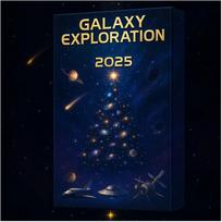 2025 Galaxy Exploration Advent Calendar Space Advent Toy 2025 2D Flat Acrylic Collectible Toys for Kids Teens Students M
