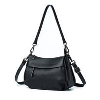 Leather messenger bag casual bag women's new fashion handbag first layer cowhide versatile shoulder bag large capacity tide juoda