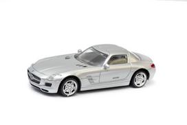 Mercedes Sls Srebrny Model Auta 1:43 Samochodzik Metalowy Resorak