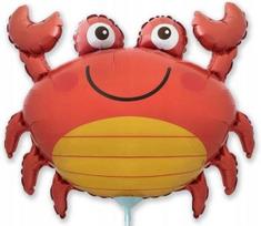 Balon Foliowy Krab Rak Morze Ocean Morski Świat Urodziny Party 35Cm