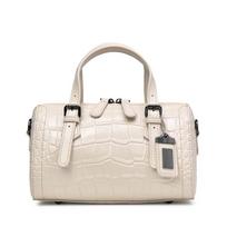 Crocodile Pattern 2025 Bag Crossbody Pillow Genuine Leather Hand-held Women's Genuine Leather Women Designer Luxury Bag 22X12X14CM beveik baltos spalvos